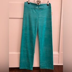 Juicy Couture girl Blue Velour Pants Size XL NWT